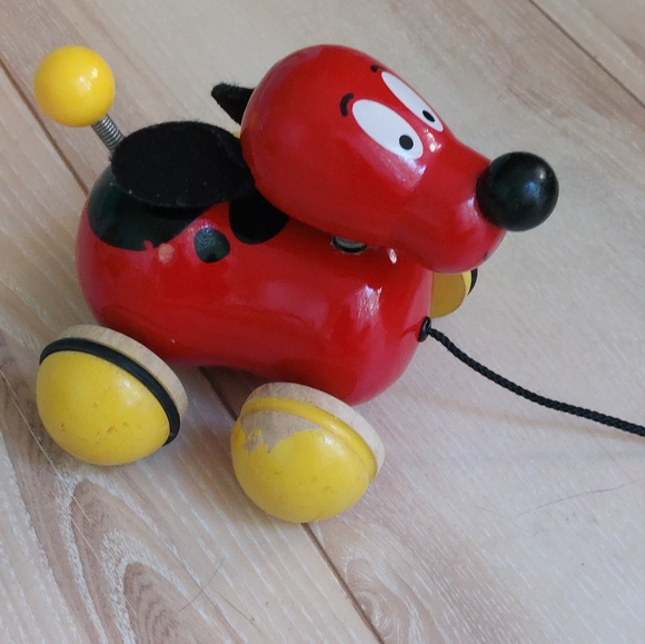 Vintage Vilac Wooden Dog Pull Toy - Picture 9 of 12